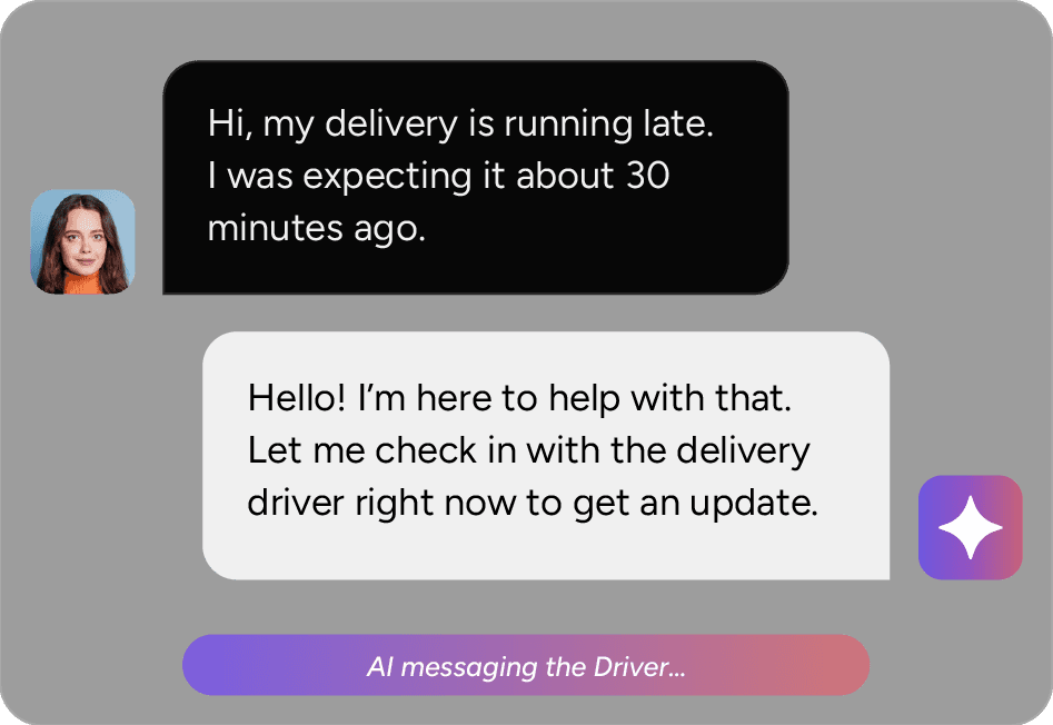 Order support conversation